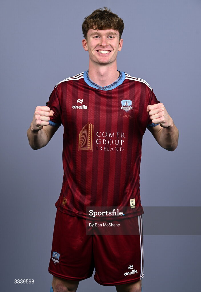 31 January 2026; Cillian Tollett during a Galway United squad portraits session at Galway United FC Shop in Galway. Photo by Ben McShane/Sportsfile