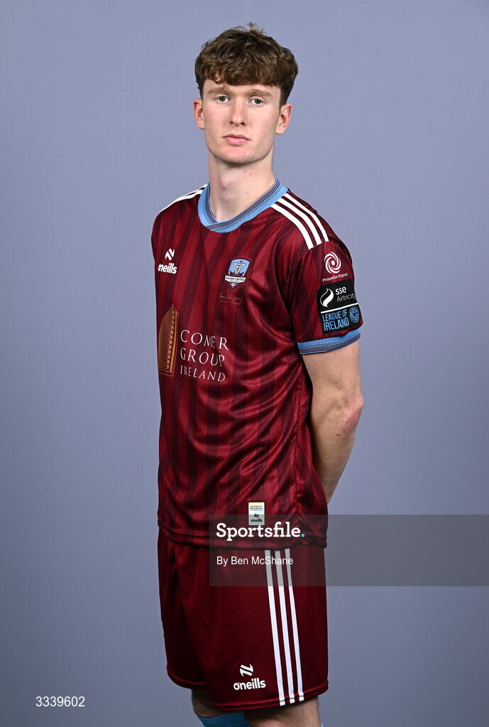 31 January 2026; Cillian Tollett during a Galway United squad portraits session at Galway United FC Shop in Galway. Photo by Ben McShane/Sportsfile