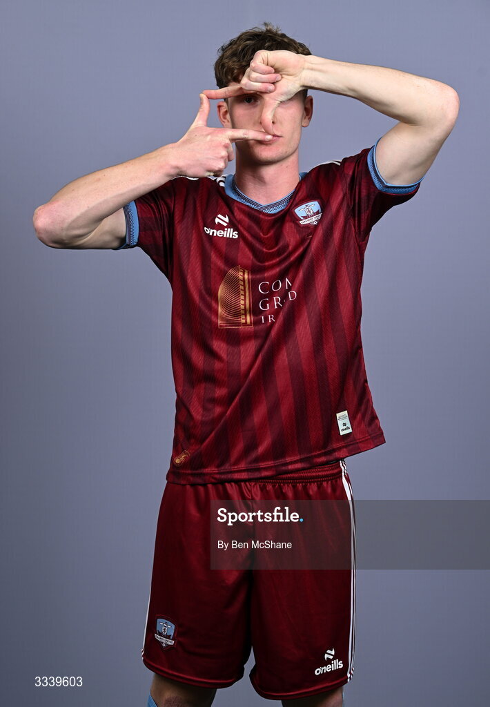 31 January 2026; Cillian Tollett during a Galway United squad portraits session at Galway United FC Shop in Galway. Photo by Ben McShane/Sportsfile
