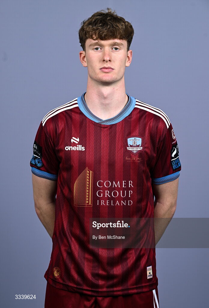 31 January 2026; Cillian Tollett during a Galway United squad portraits session at Galway United FC Shop in Galway. Photo by Ben McShane/Sportsfile