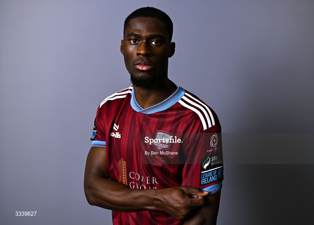 31 January 2026; Wasiri Williams during a Galway United squad portraits session at Galway United FC Shop in Galway. Photo by Ben McShane/Sportsfile