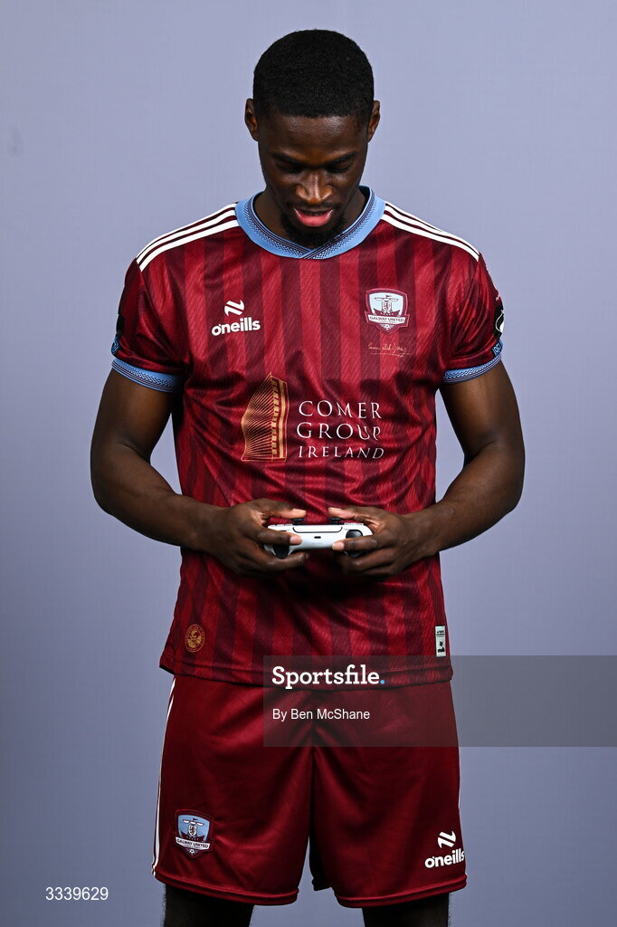 31 January 2026; Wasiri Williams during a Galway United squad portraits session at Galway United FC Shop in Galway. Photo by Ben McShane/Sportsfile