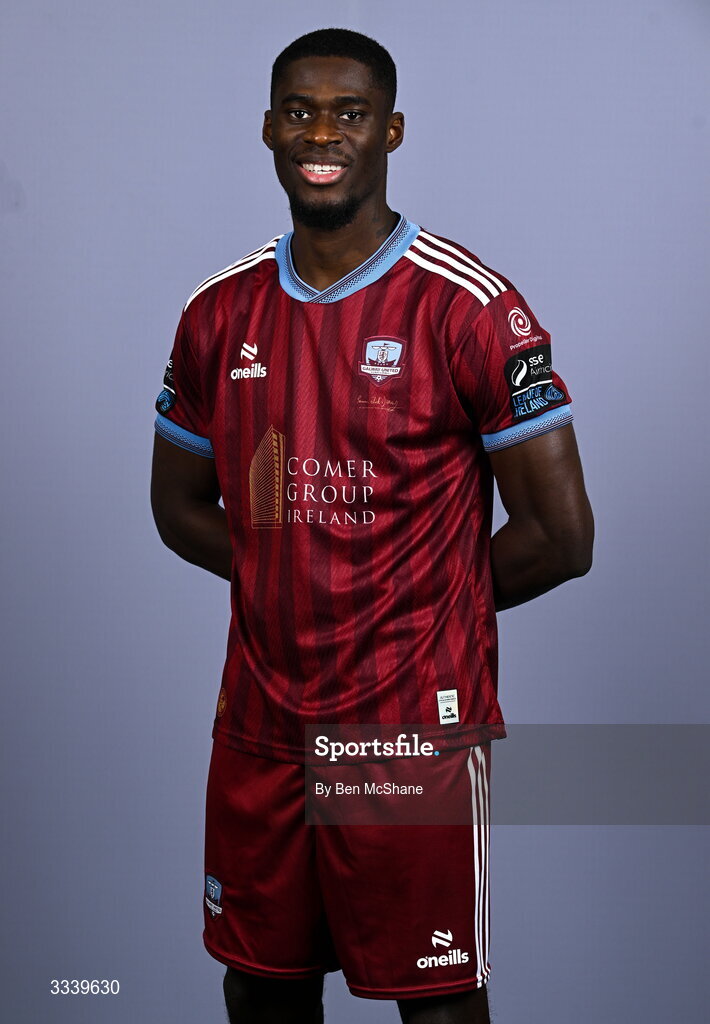 31 January 2026; Wasiri Williams during a Galway United squad portraits session at Galway United FC Shop in Galway. Photo by Ben McShane/Sportsfile