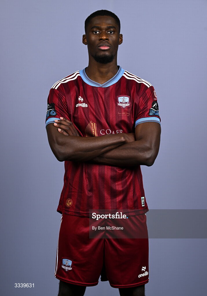 31 January 2026; Wasiri Williams during a Galway United squad portraits session at Galway United FC Shop in Galway. Photo by Ben McShane/Sportsfile