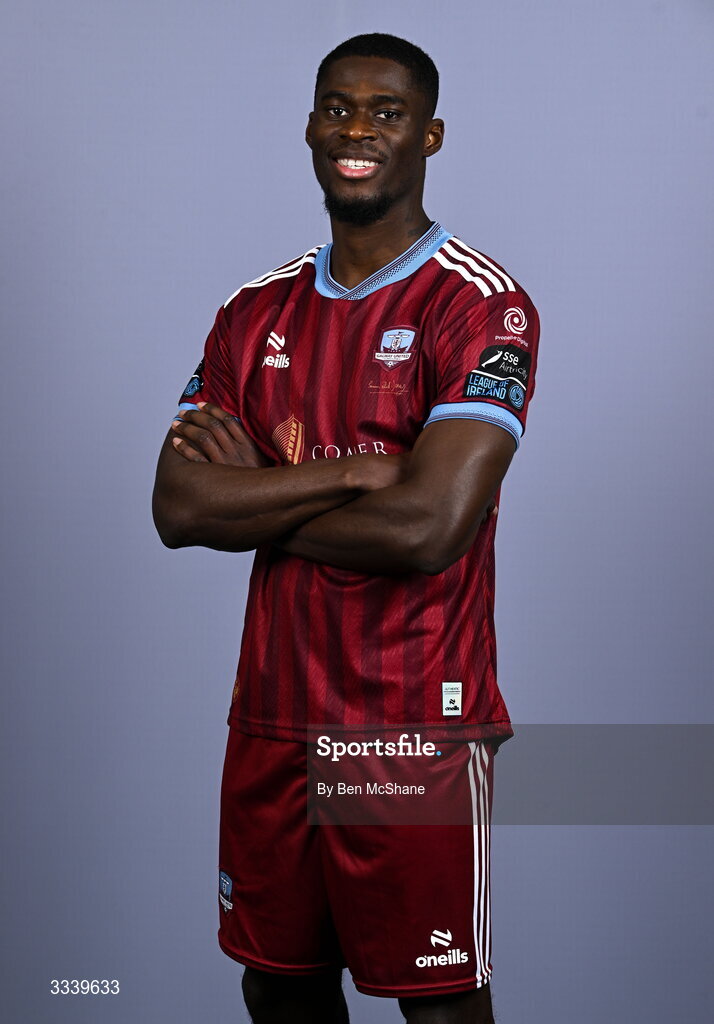31 January 2026; Wasiri Williams during a Galway United squad portraits session at Galway United FC Shop in Galway. Photo by Ben McShane/Sportsfile