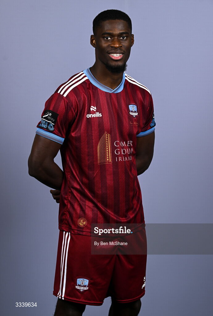 31 January 2026; Wasiri Williams during a Galway United squad portraits session at Galway United FC Shop in Galway. Photo by Ben McShane/Sportsfile