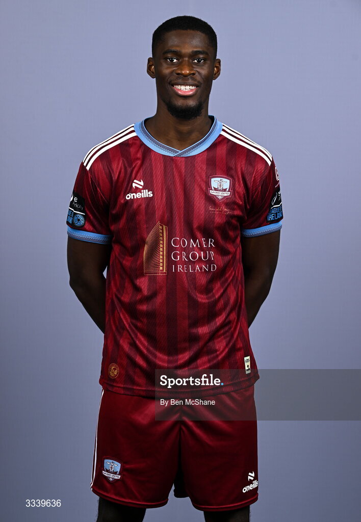31 January 2026; Wasiri Williams during a Galway United squad portraits session at Galway United FC Shop in Galway. Photo by Ben McShane/Sportsfile