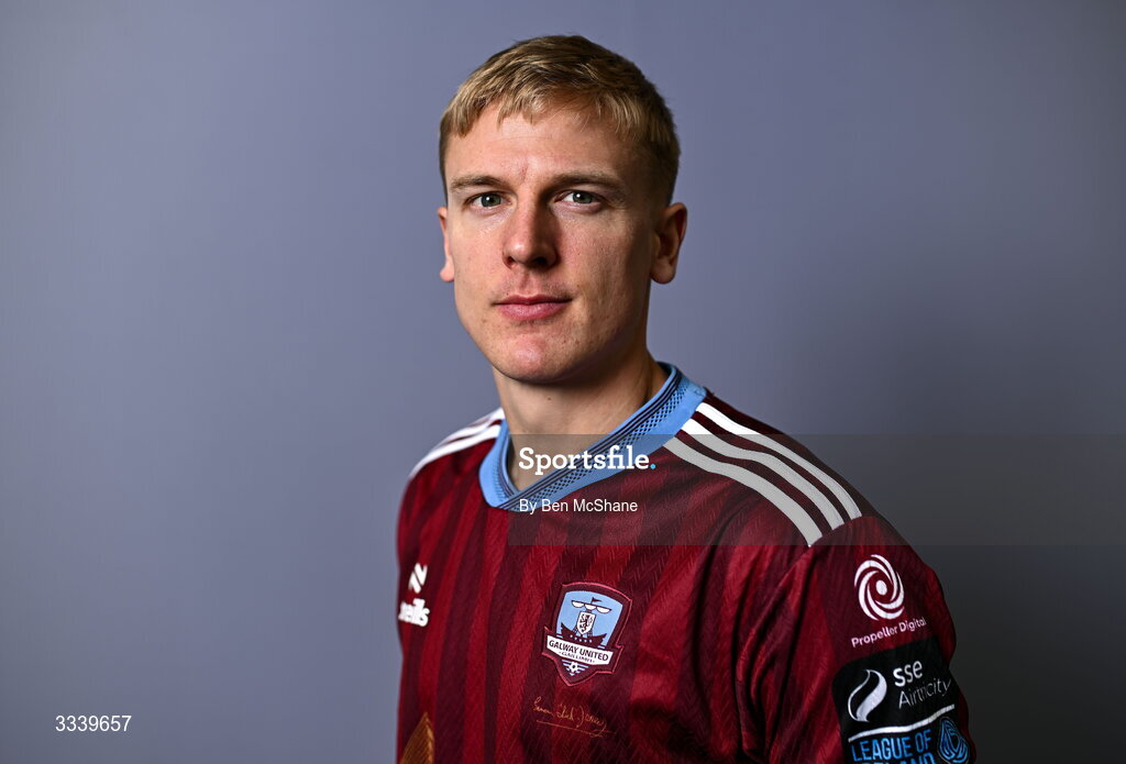 31 January 2026; Kris Twardek during a Galway United squad portraits session at Galway United FC Shop in Galway. Photo by Ben McShane/Sportsfile