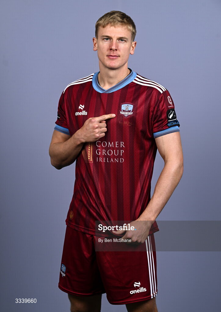 31 January 2026; Kris Twardek during a Galway United squad portraits session at Galway United FC Shop in Galway. Photo by Ben McShane/Sportsfile