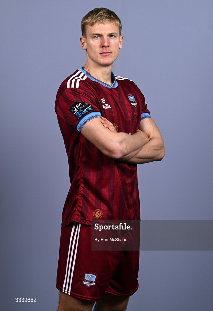 31 January 2026; Kris Twardek during a Galway United squad portraits session at Galway United FC Shop in Galway. Photo by Ben McShane/Sportsfile