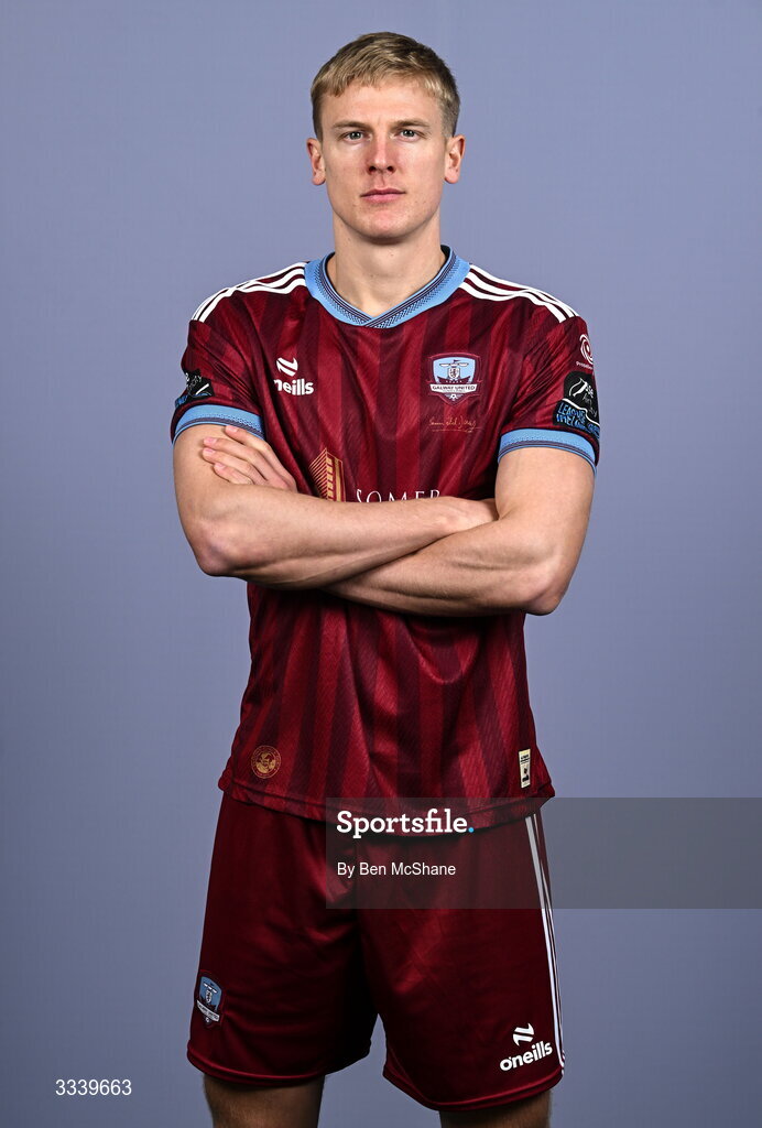 31 January 2026; Kris Twardek during a Galway United squad portraits session at Galway United FC Shop in Galway. Photo by Ben McShane/Sportsfile
