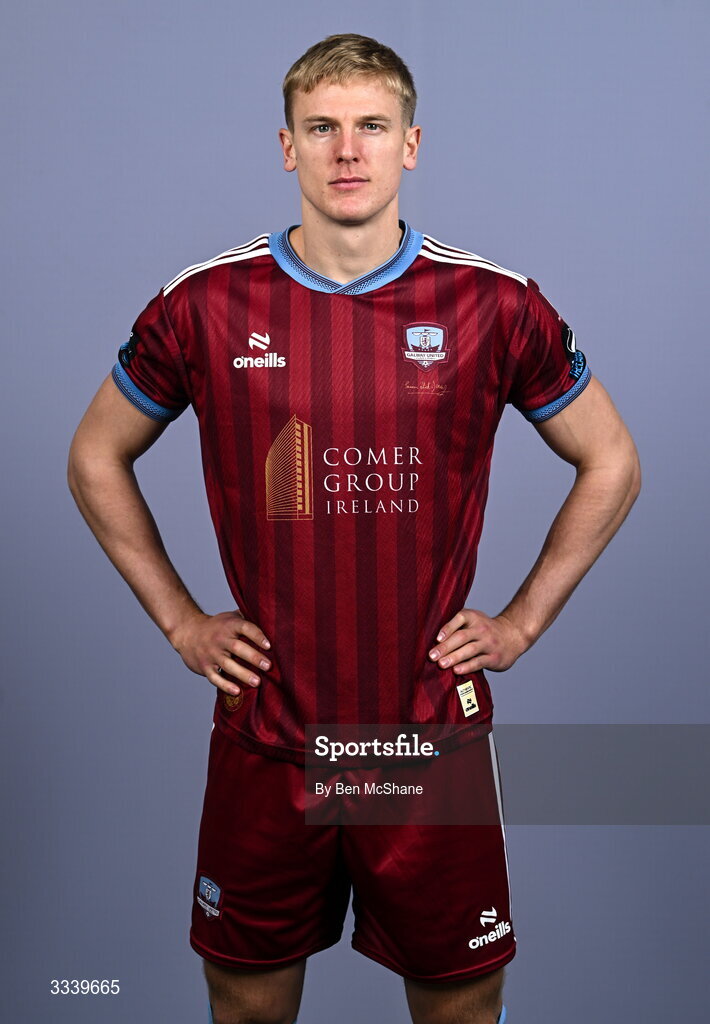 31 January 2026; Kris Twardek during a Galway United squad portraits session at Galway United FC Shop in Galway. Photo by Ben McShane/Sportsfile