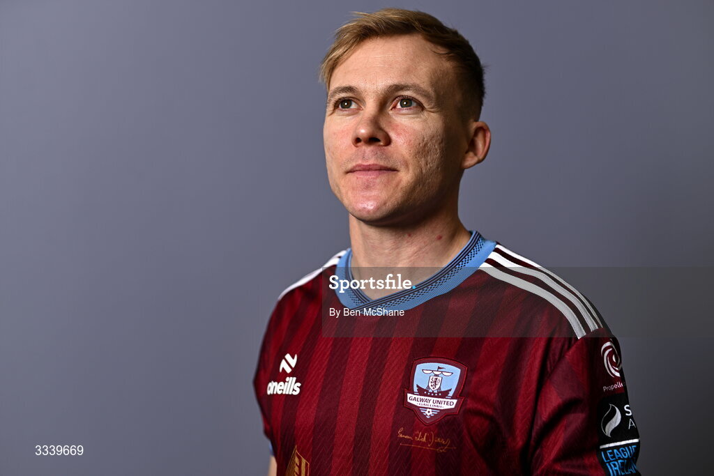 31 January 2026; Conor McCormack during a Galway United squad portraits session at Galway United FC Shop in Galway. Photo by Ben McShane/Sportsfile