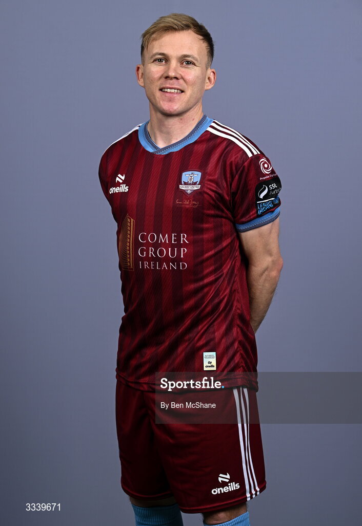 31 January 2026; Conor McCormack during a Galway United squad portraits session at Galway United FC Shop in Galway. Photo by Ben McShane/Sportsfile