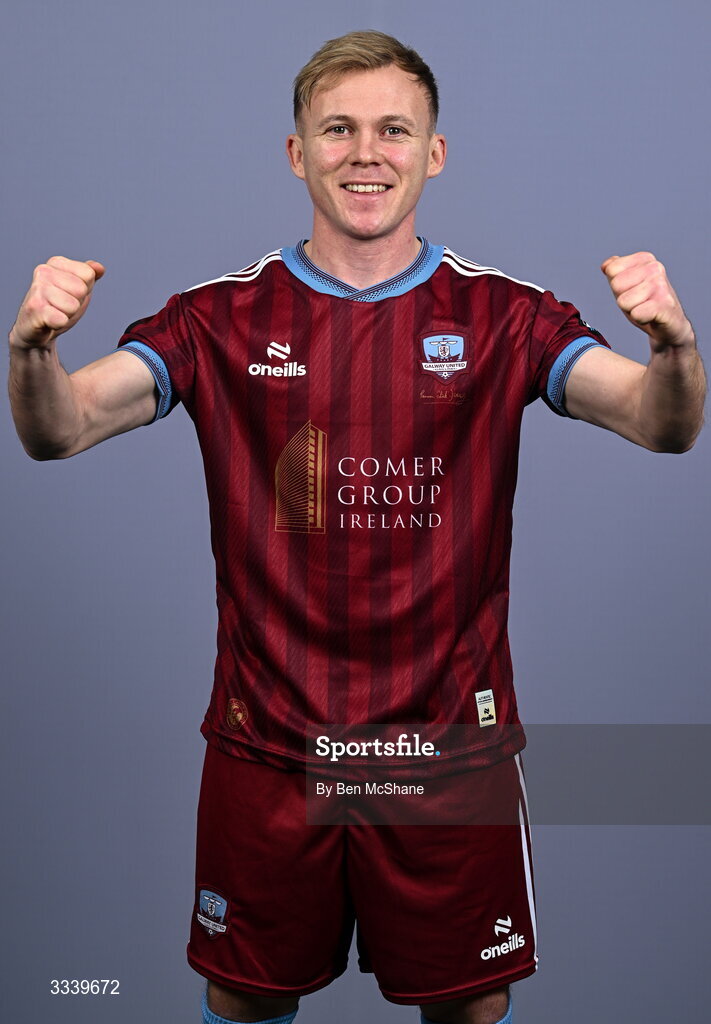 31 January 2026; Conor McCormack during a Galway United squad portraits session at Galway United FC Shop in Galway. Photo by Ben McShane/Sportsfile