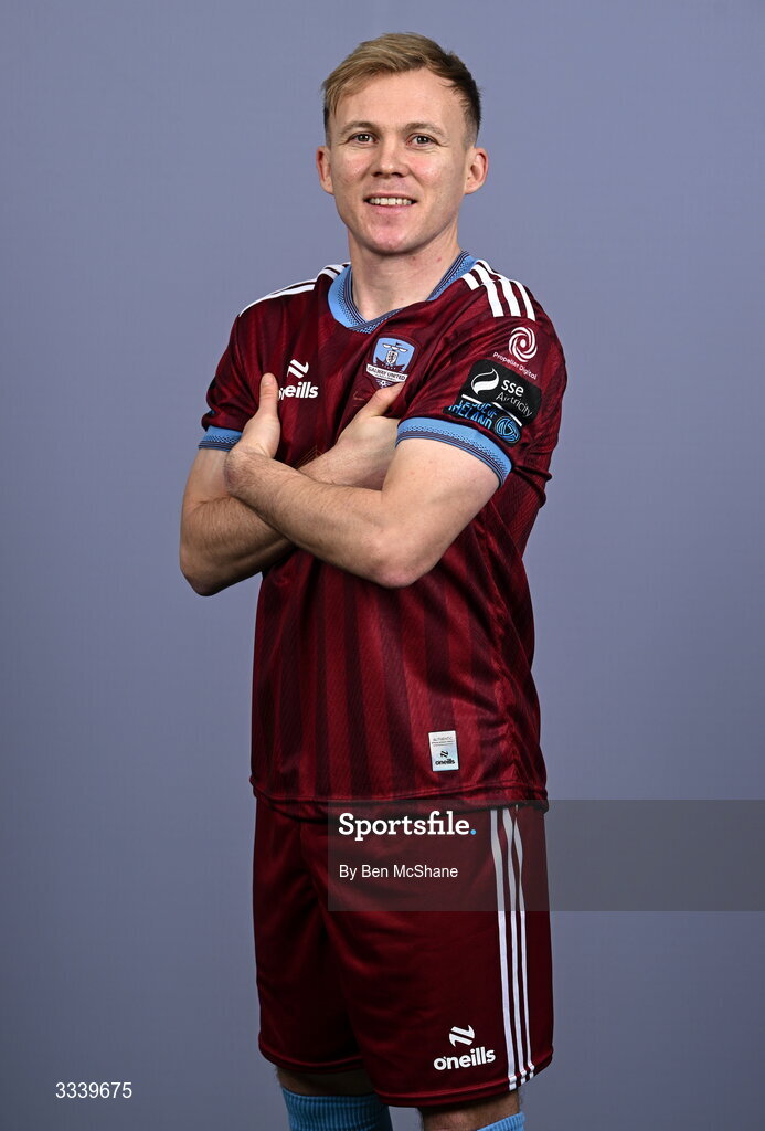31 January 2026; Conor McCormack during a Galway United squad portraits session at Galway United FC Shop in Galway. Photo by Ben McShane/Sportsfile