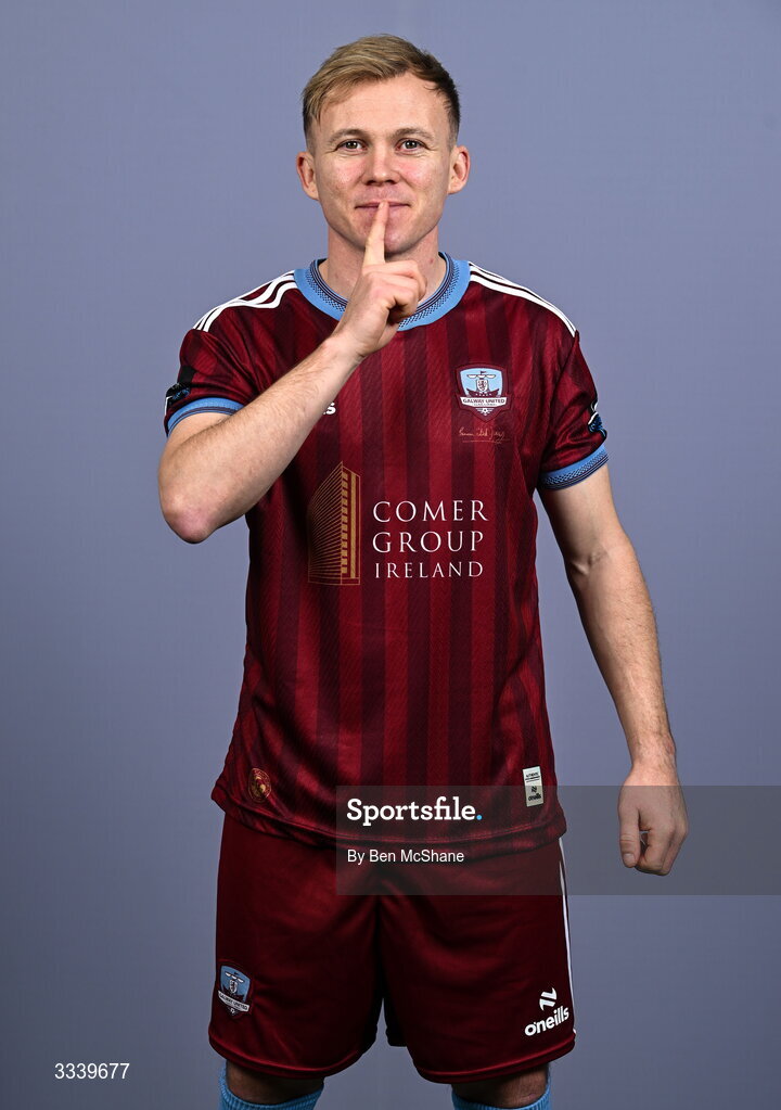 31 January 2026; Conor McCormack during a Galway United squad portraits session at Galway United FC Shop in Galway. Photo by Ben McShane/Sportsfile