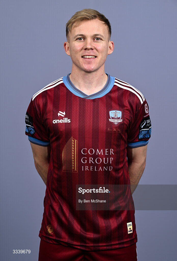 31 January 2026; Conor McCormack during a Galway United squad portraits session at Galway United FC Shop in Galway. Photo by Ben McShane/Sportsfile