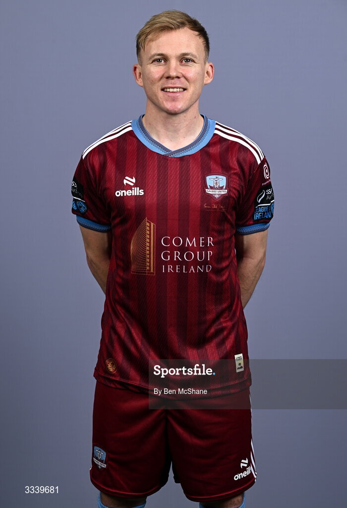 31 January 2026; Conor McCormack during a Galway United squad portraits session at Galway United FC Shop in Galway. Photo by Ben McShane/Sportsfile