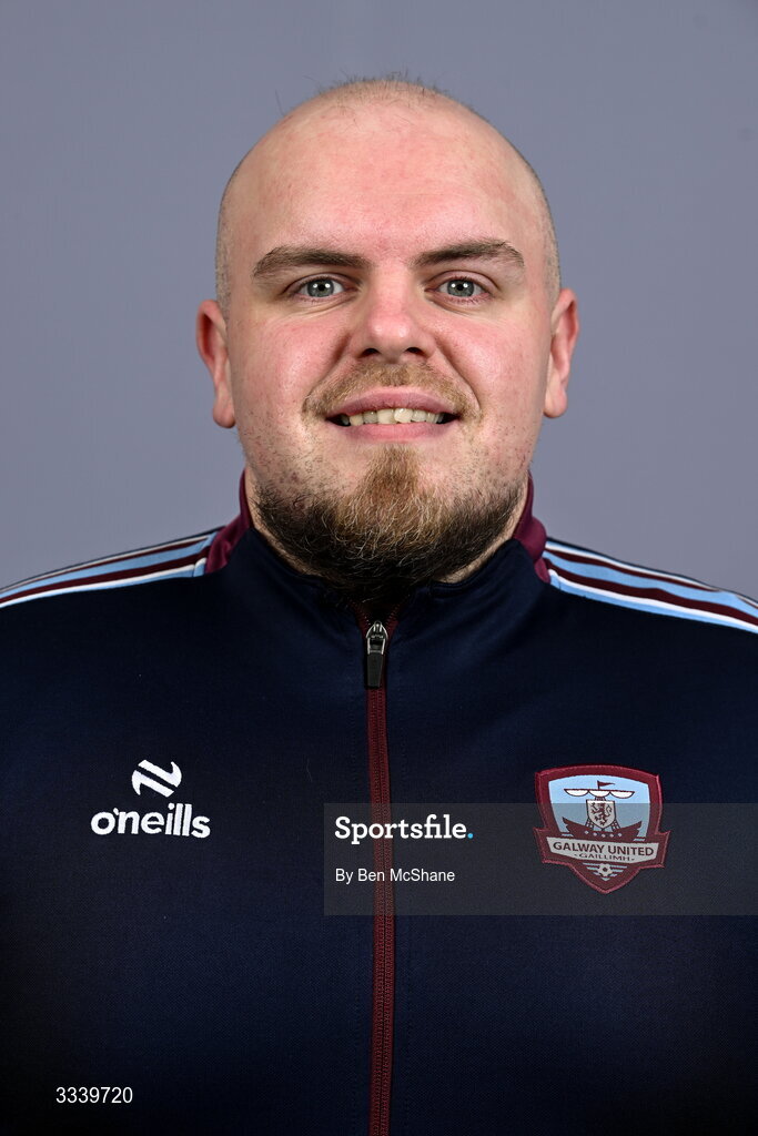 31 January 2026; Analyst Robbie Crosbie during a Galway United squad portraits session at Galway United FC Shop in Galway. Photo by Ben McShane/Sportsfile