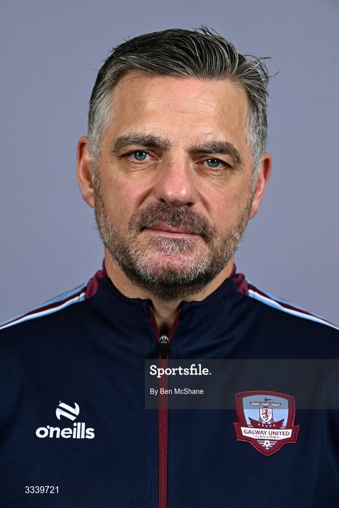 31 January 2026; Opposition analyst Mark Herrick during a Galway United squad portraits session at Galway United FC Shop in Galway. Photo by Ben McShane/Sportsfile