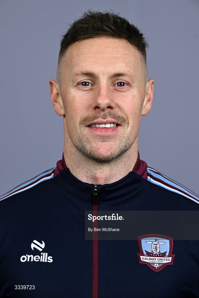 31 January 2026; Performance coach Danny Broderick during a Galway United squad portraits session at Galway United FC Shop in Galway. Photo by Ben McShane/Sportsfile