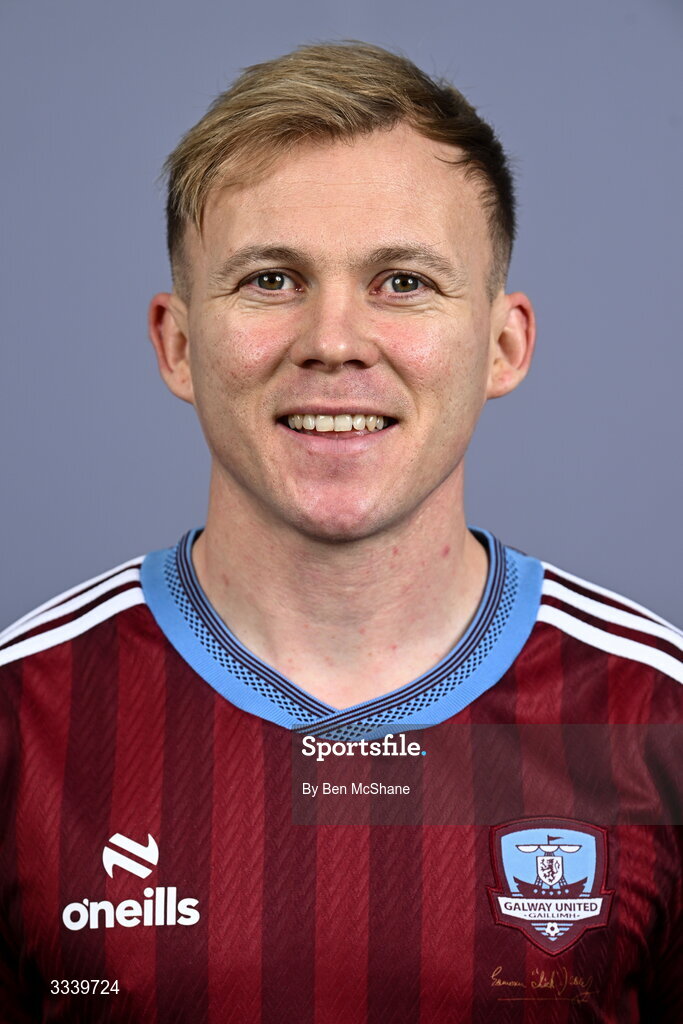 31 January 2026; Conor McCormack during a Galway United squad portraits session at Galway United FC Shop in Galway. Photo by Ben McShane/Sportsfile