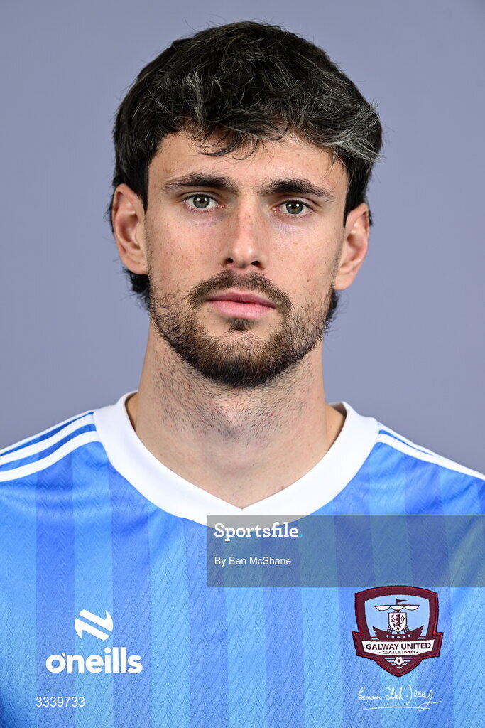 31 January 2026; Goalkeeper Hugo Cunha during a Galway United squad portraits session at Galway United FC Shop in Galway. Photo by Ben McShane/Sportsfile
