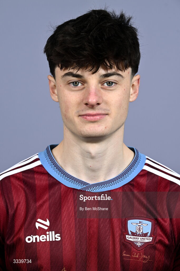 31 January 2026; Axel Piesold during a Galway United squad portraits session at Galway United FC Shop in Galway. Photo by Ben McShane/Sportsfile