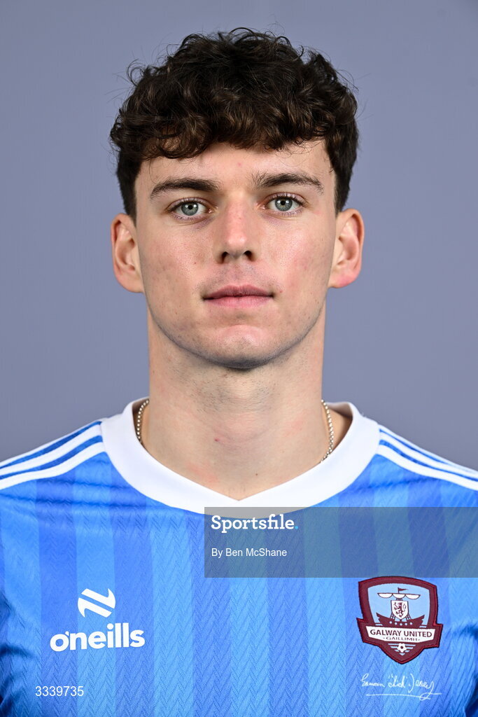 31 January 2026; Goalkeeper Evan Watts during a Galway United squad portraits session at Galway United FC Shop in Galway. Photo by Ben McShane/Sportsfile