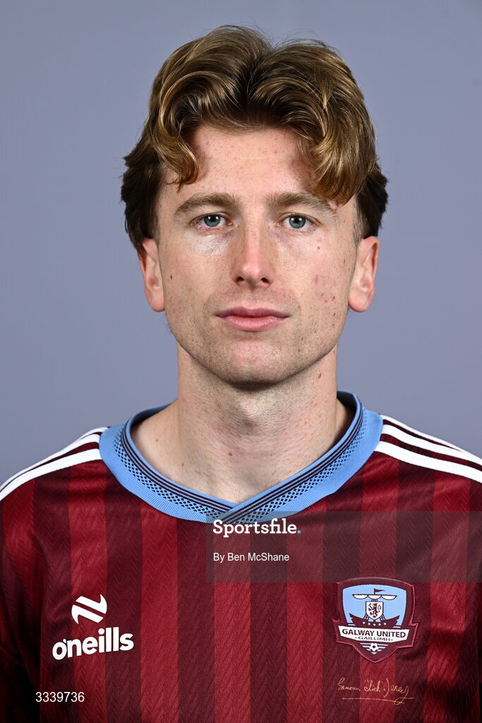 31 January 2026; David Hurley during a Galway United squad portraits session at Galway United FC Shop in Galway. Photo by Ben McShane/Sportsfile