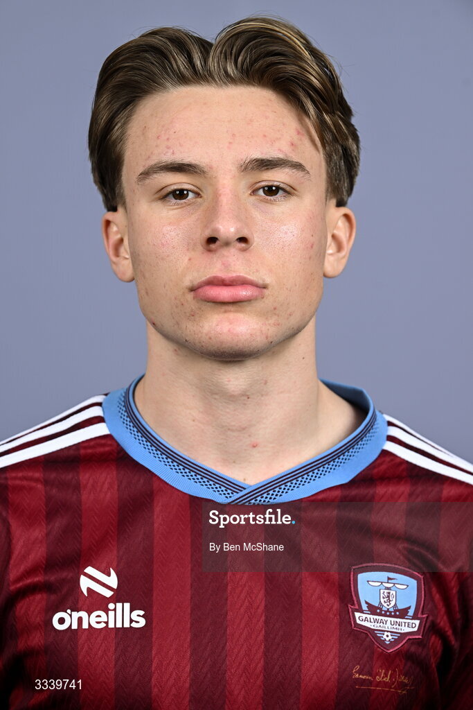 31 January 2026; Arthur Parker during a Galway United squad portraits session at Galway United FC Shop in Galway. Photo by Ben McShane/Sportsfile