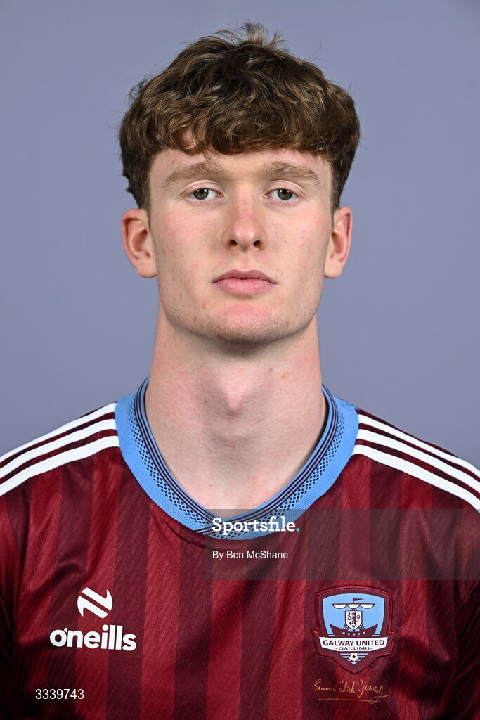 31 January 2026; Cillian Tollett during a Galway United squad portraits session at Galway United FC Shop in Galway. Photo by Ben McShane/Sportsfile