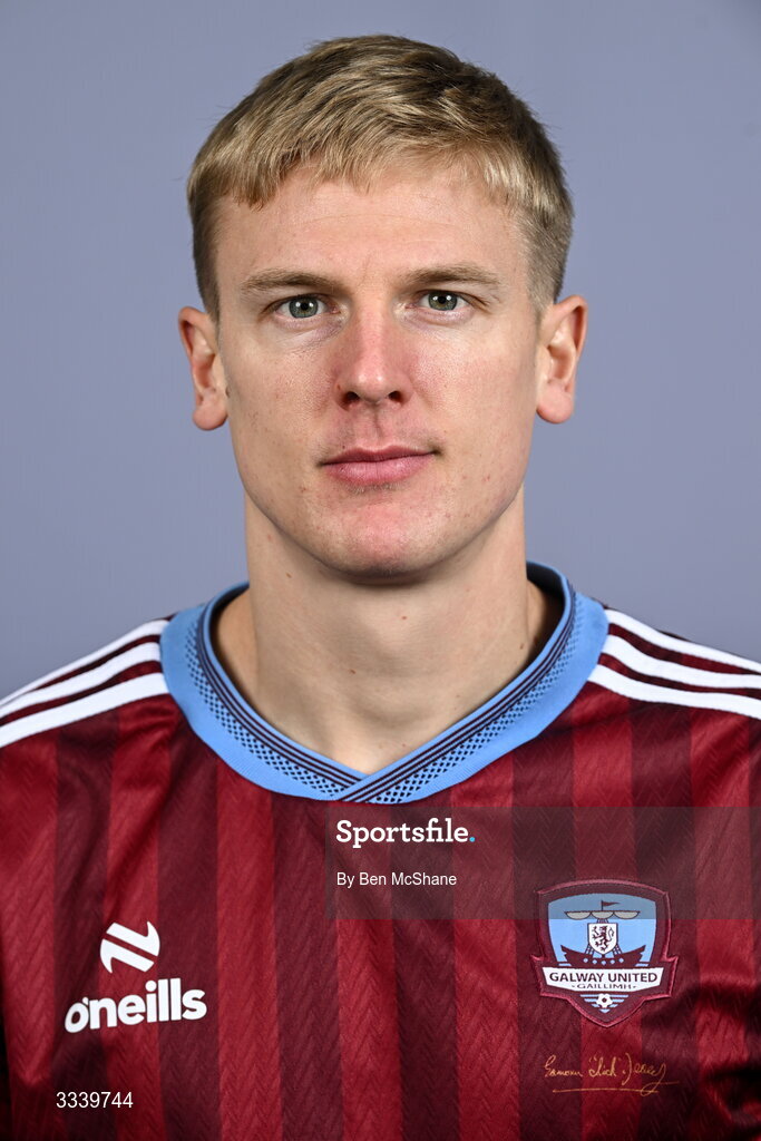 31 January 2026; Kris Twardek during a Galway United squad portraits session at Galway United FC Shop in Galway. Photo by Ben McShane/Sportsfile