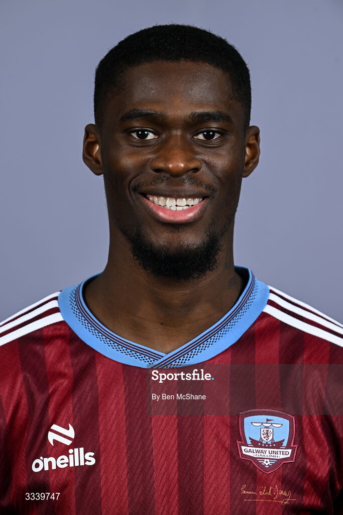 31 January 2026; Wasiri Williams during a Galway United squad portraits session at Galway United FC Shop in Galway. Photo by Ben McShane/Sportsfile