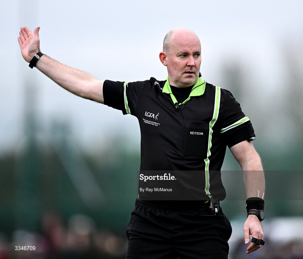 2 February 2026; Referee Shane Curley during the Lidl Ladies National Football League Division 1 Round 2 match between Meath and Dublin at St Patrick’s GFC in Stamullen, Meath. Photo by Ray McManus/Sportsfile