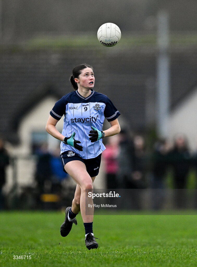 2 February 2026; Hannah McGinnis of Dublin during the Lidl Ladies National Football League Division 1 Round 2 match between Meath and Dublin at St Patrick’s GFC in Stamullen, Meath. Photo by Ray McManus/Sportsfile