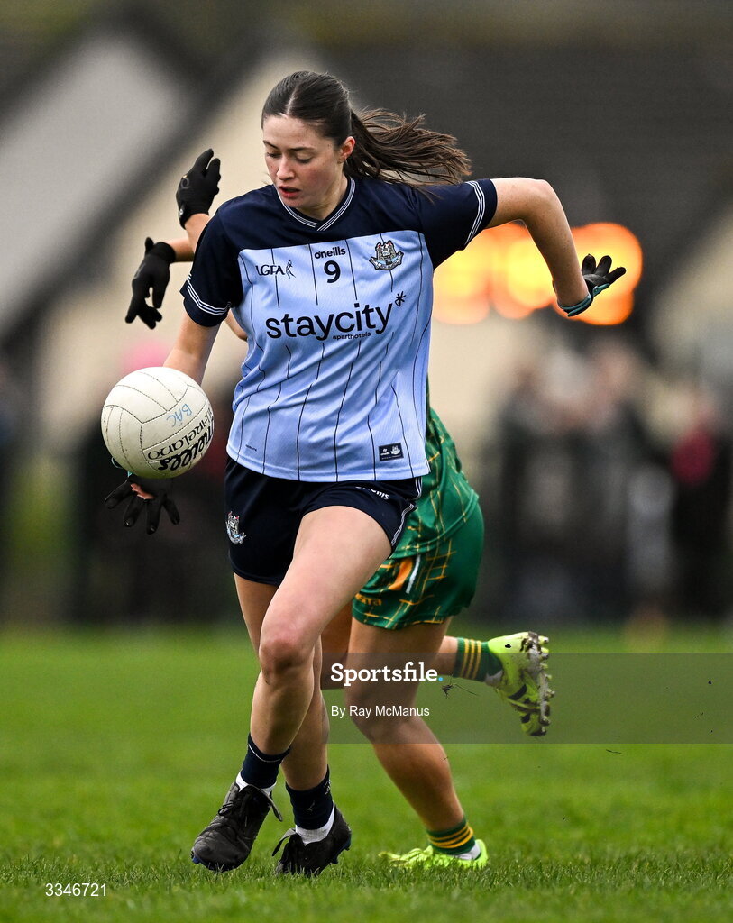 2 February 2026; Hannah McGinnis of Dublin during the Lidl Ladies National Football League Division 1 Round 2 match between Meath and Dublin at St Patrick’s GFC in Stamullen, Meath. Photo by Ray McManus/Sportsfile