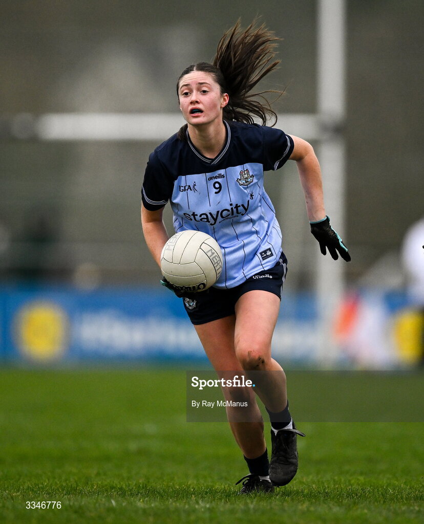 2 February 2026; Hannah McGinnis of Dublin during the Lidl Ladies National Football League Division 1 Round 2 match between Meath and Dublin at St Patrick’s GFC in Stamullen, Meath. Photo by Ray McManus/Sportsfile