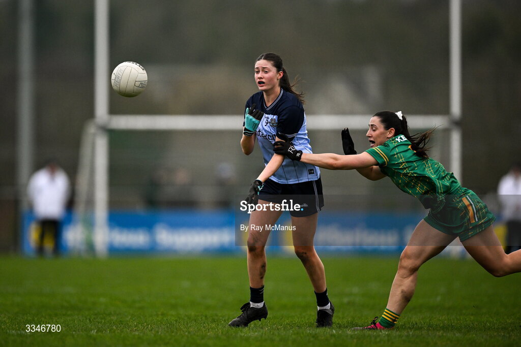 2 February 2026; Hannah McGinnis of Dublin during the Lidl Ladies National Football League Division 1 Round 2 match between Meath and Dublin at St Patrick’s GFC in Stamullen, Meath. Photo by Ray McManus/Sportsfile