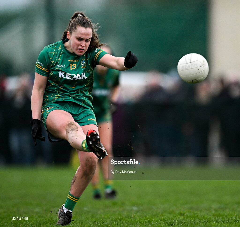 2 February 2026; Emma Duggan of Meath during the Lidl Ladies National Football League Division 1 Round 2 match between Meath and Dublin at St Patrick’s GFC in Stamullen, Meath. Photo by Ray McManus/Sportsfile