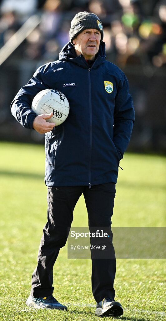 1 February 2026; Kerry manager Jack O'Connor before the Allianz Football League Division 1 match between Donegal and Kerry at Fr Tierney Park in Ballyshannon, Donegal. Photo by Oliver McVeigh/Sportsfile