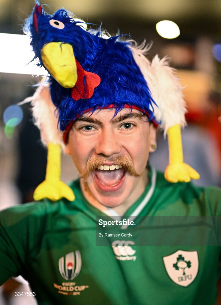 5 February 2026; Ireland supporter Chris Riley from Kerry before the Guinness 6 Nations Rugby Championship match between France and Ireland at Stade de France in Paris, France. Photo by Ramsey Cardy/Sportsfile