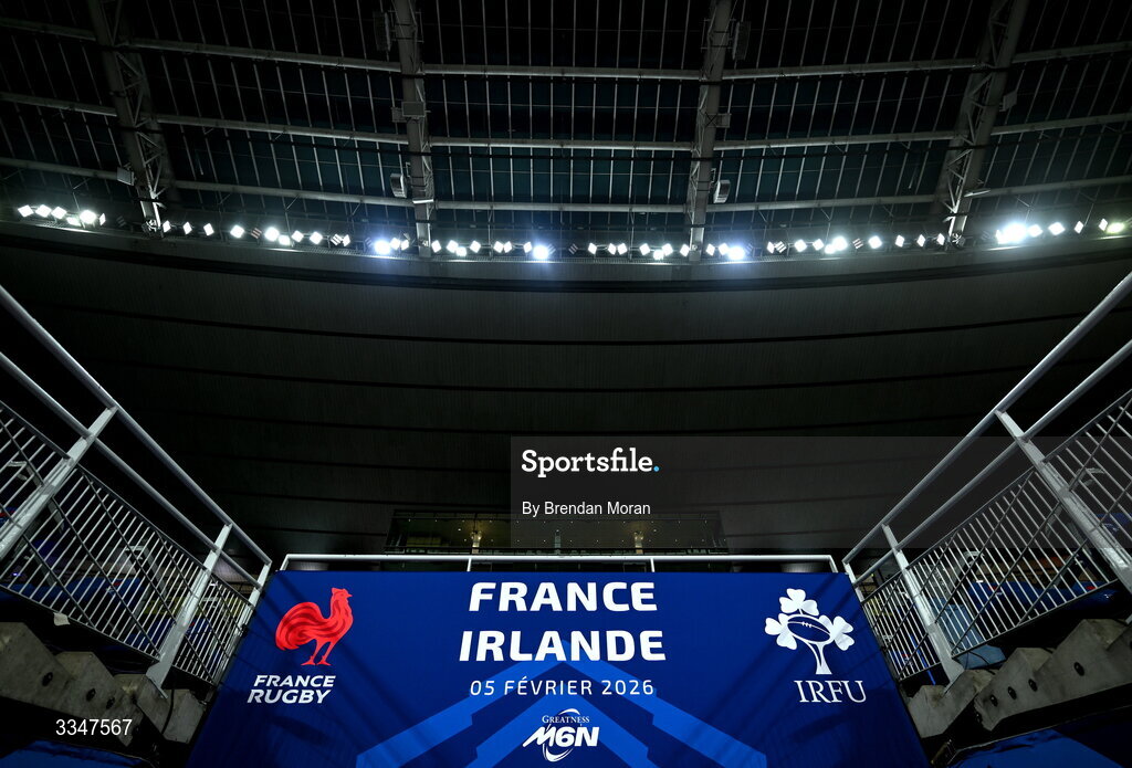 5 February 2026; A general view before the Guinness 6 Nations Rugby Championship match between France and Ireland at Stade de France in Paris, France. Photo by Brendan Moran/Sportsfile