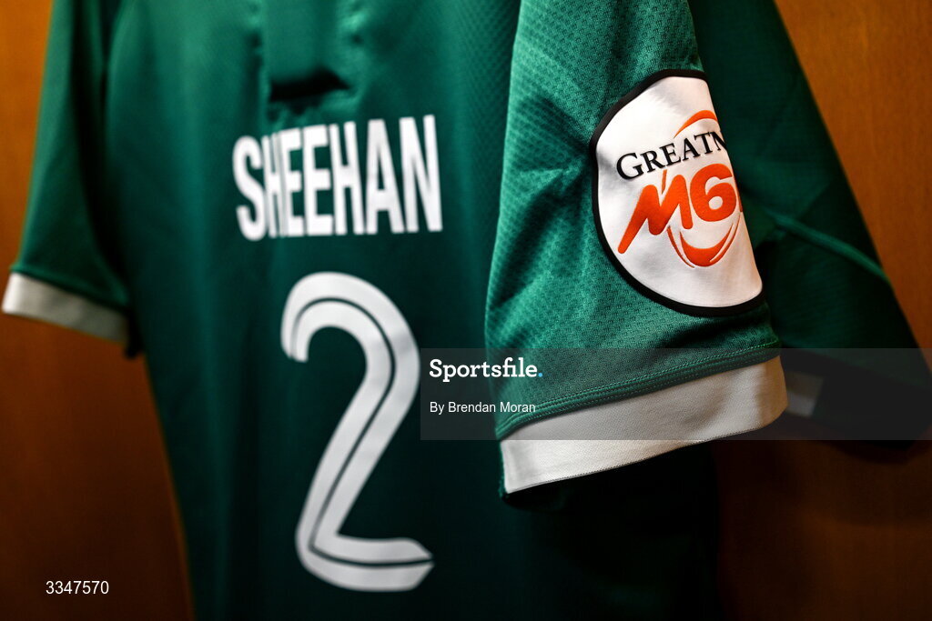 5 February 2026; The jersey of Dan Sheehan in the Ireland dressing room before the Guinness 6 Nations Rugby Championship match between France and Ireland at Stade de France in Paris, France. Photo by Brendan Moran/Sportsfile