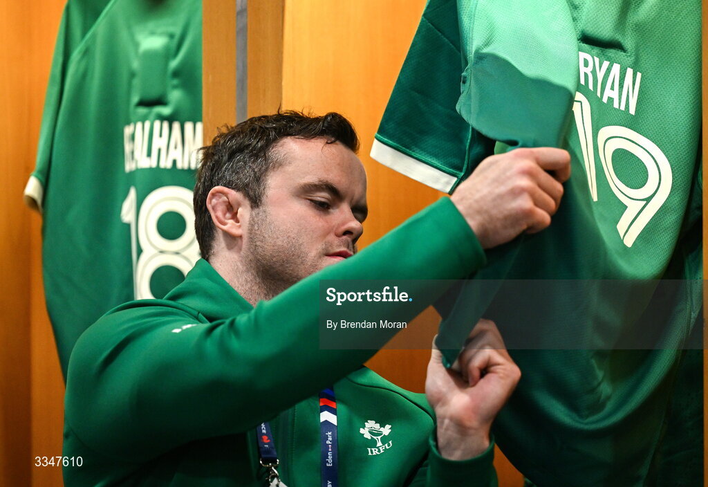 5 February 2026; James Ryan of Ireland before the Guinness 6 Nations Rugby Championship match between France and Ireland at Stade de France in Paris, France. Photo by Brendan Moran/Sportsfile