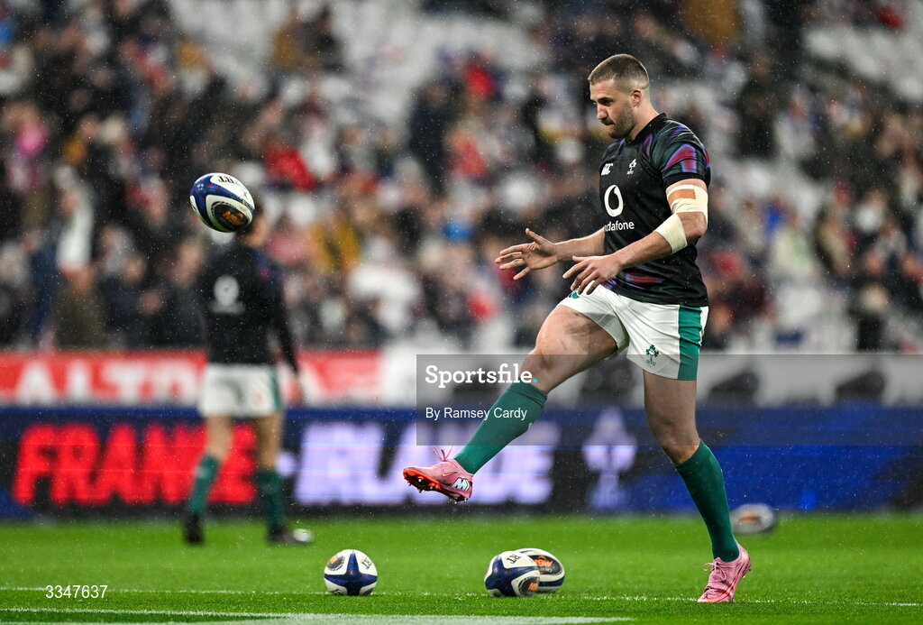 5 February 2026; Stuart McCloskey of Ireland before the Guinness 6 Nations Rugby Championship match between France and Ireland at Stade de France in Paris, France. Photo by Ramsey Cardy/Sportsfile