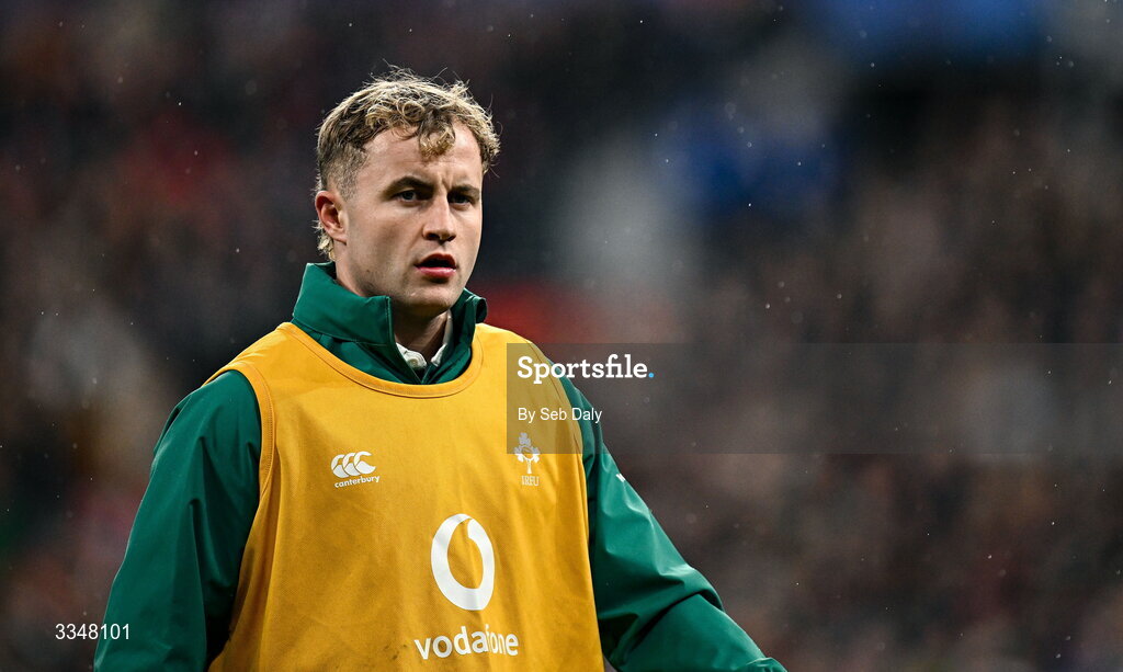 5 February 2026; Craig Casey of Ireland during the Guinness 6 Nations Rugby Championship match between France and Ireland at Stade de France in Paris, France. Photo by Seb Daly/Sportsfile