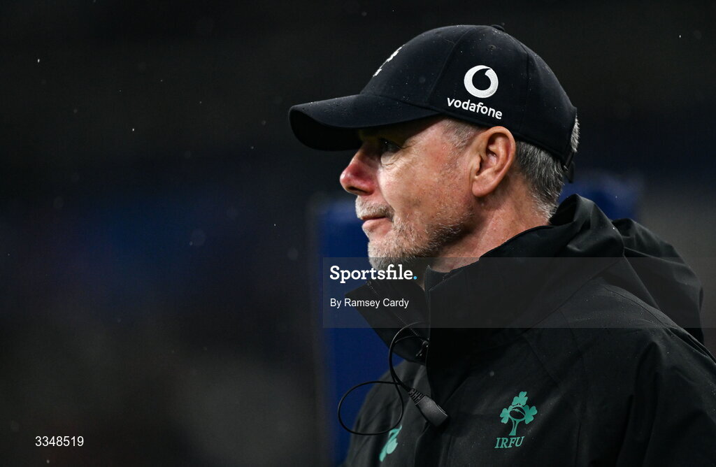 5 February 2026; Ireland performance coach Gary Keegan before the Guinness 6 Nations Rugby Championship match between France and Ireland at Stade de France in Paris, France. Photo by Ramsey Cardy/Sportsfile