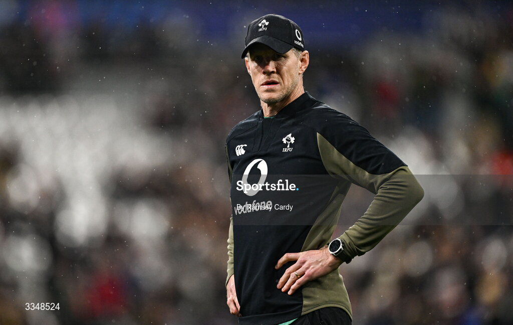5 February 2026; Ireland assistant coach Simon Easterby before the Guinness 6 Nations Rugby Championship match between France and Ireland at Stade de France in Paris, France. Photo by Ramsey Cardy/Sportsfile
